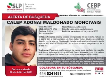 Calep Adonai Maldonado desapareció junto