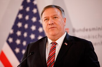 En la imagen un registro del secretario de Estado de EEUU, Mike Pompeo (EFE/Florian Wieser/Archivo)
