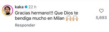 Respuesta de Kaká a Santiago