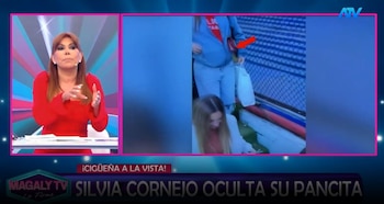 Silvia Cornejo reaparece con Jean Paul Gaboto y una supuesta pancita desata rumores de embarazo. Captura: Magaly TV La Firme.