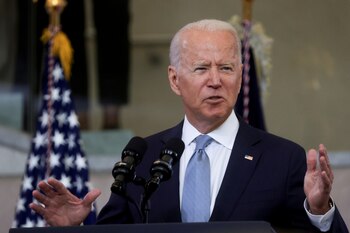 U.S. President Joe Biden delivers