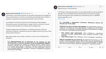 Otros de los argumentos presentados por la senadora del Centro Democrático - crédito @MaclaPosada/X