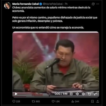 María Fernanda Cabal cuestionó