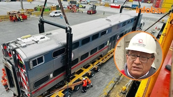 Vagones del tren Lima–Chosica figuran