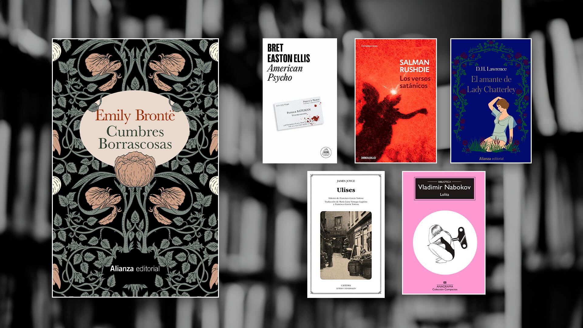 Una colección de portadas de libros que, a lo largo de la historia, fueron prohibidos o generaron gran controversia por su contenido