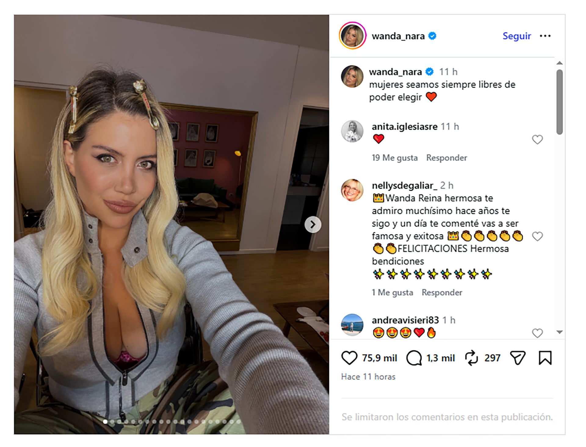 El mensaje de Wanda Nara en medio de la polémica