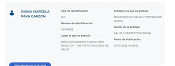 Hoja de vida de Diana