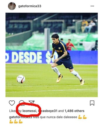 Messi sigue la cuenta de