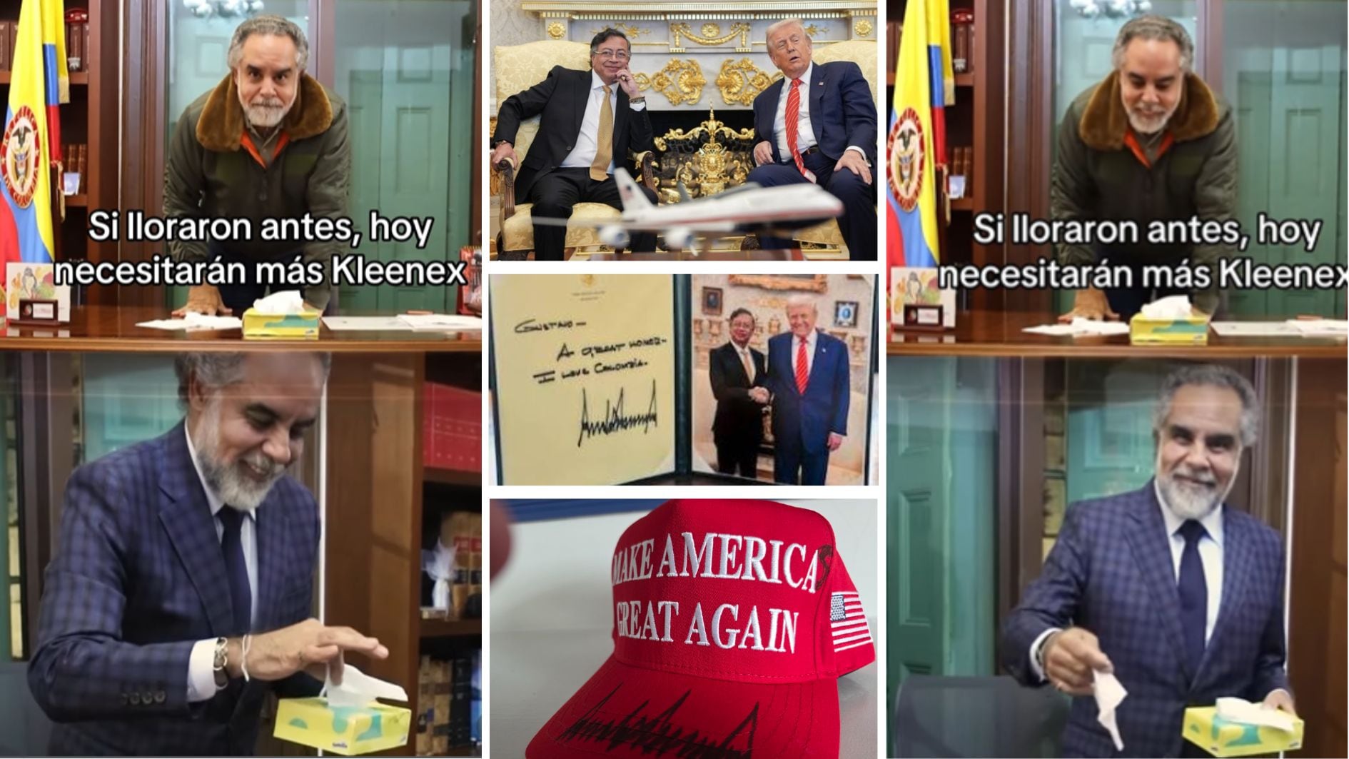 Benedetti aseguró que desde la oposición necesitan muchos pañuelos luego de la reunión de Gustavo Petro y Donald Trump - créditos @armandobenedetti/IG | @petrogustavo/X | @josegreghg/X