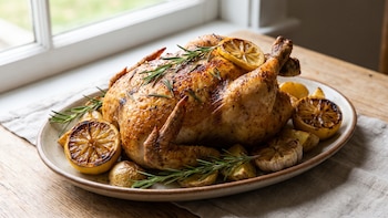 Receta de pollo al romero con limón, rápida y fácil