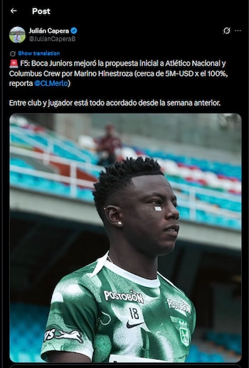 Marino Hinestroza es uno de