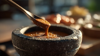 Salsa taquera roja y espesa servida en un recipiente pequeño. — (Imagen Ilustrativa Infobae)