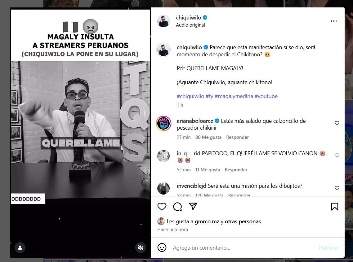 Chiquiwilo desafía a Magaly Medina tras advertencia de demanda por el ‘Chismefono’: “Queréllame”