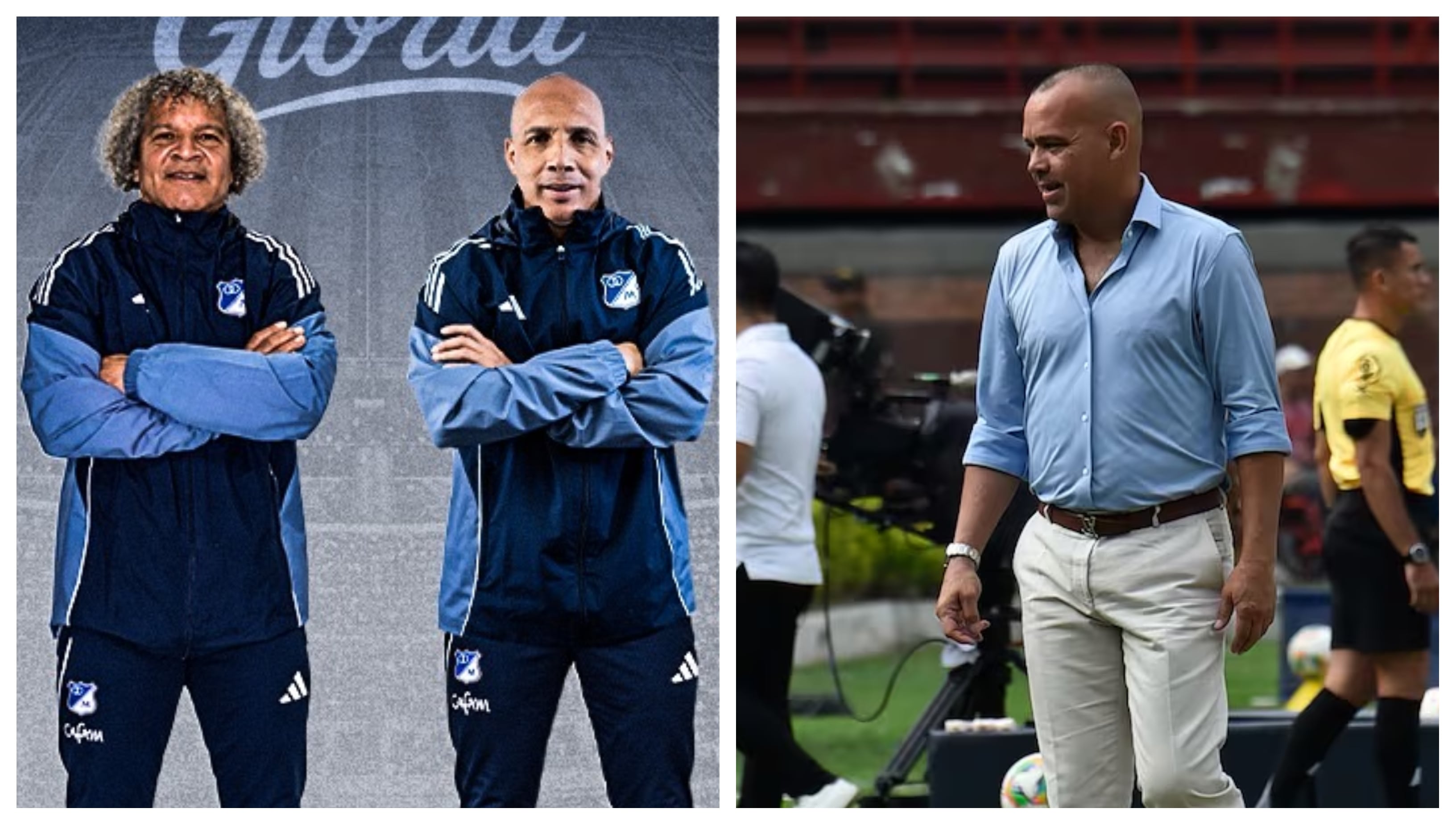 En el debut de Mayer Candelo como asistente de Alberto Gamero en Millonarios, el azul se medirá con el Cali de Rafael Dudamel - crédito Millonarios FC / Colprensa