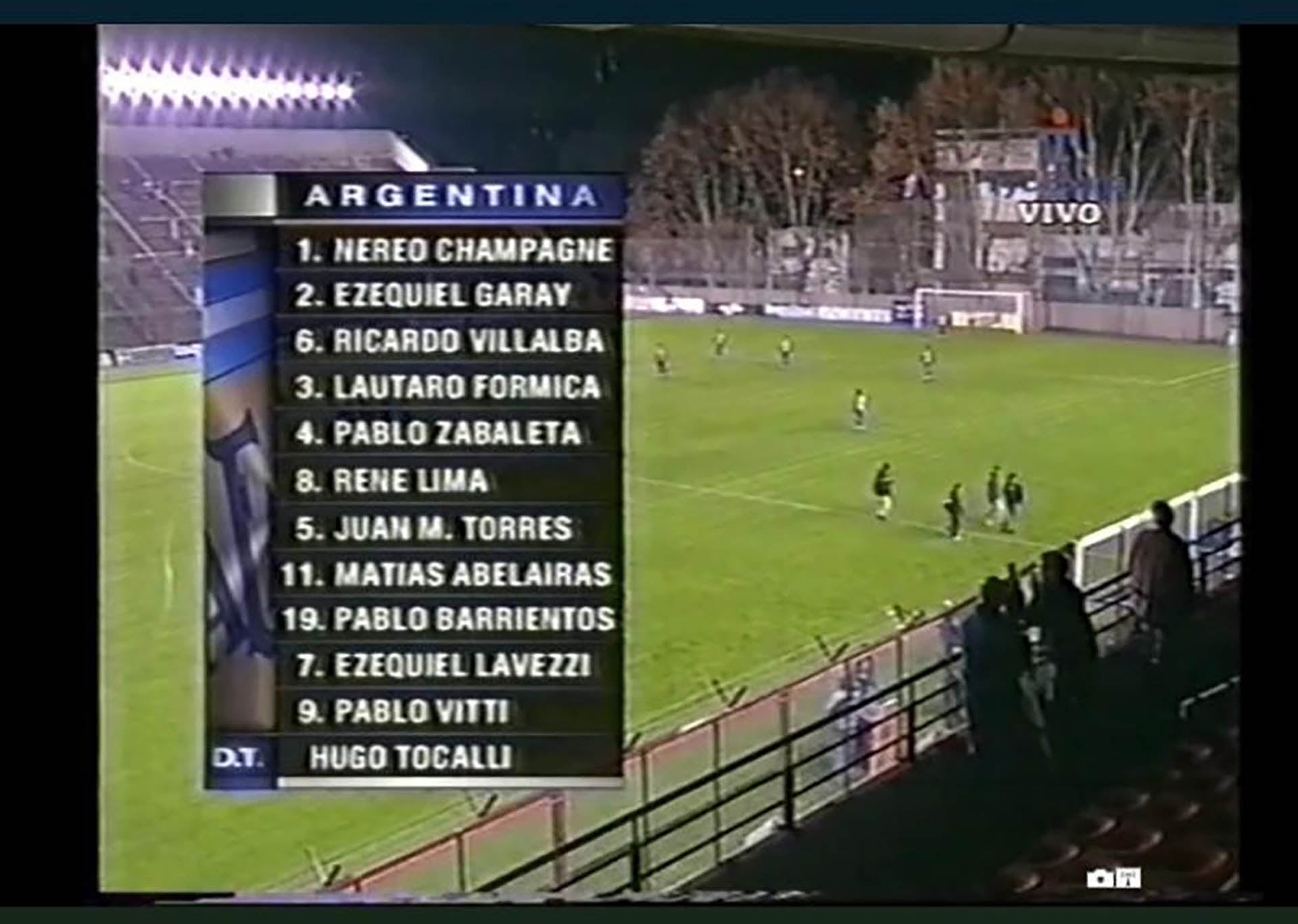 La formación del equipo dirigido por Hugo Tocalli
