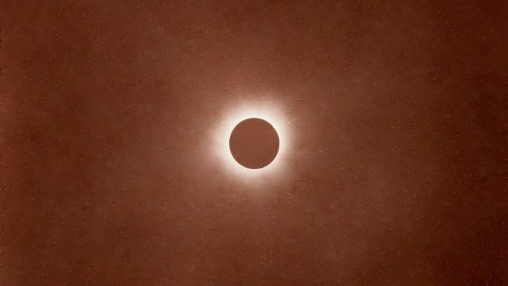 Eclipse solar total en Burgos, a las 13 h. 8 m. 45 sg. (Archivo municipal de Burgos)