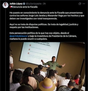 López ratificó su denuncia ante