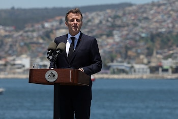 El presidente francés, Emmanuel Macron,