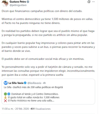 El mandatario colombiano sostuvo que