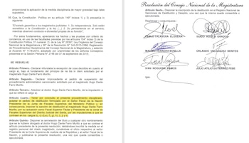 Resolución que destituye al fiscal Hugo Dante Farro Murillo. Esta decisión fue anulada por el TC.