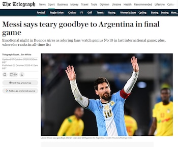 Los medios del mundo reflejaron la despedida de Messi de la selección argentina