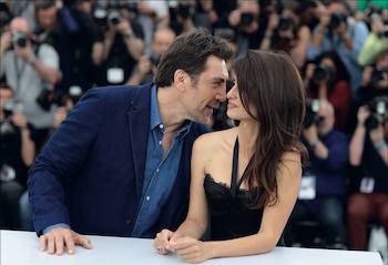 Javier Bardem y Penélope Cruz en el photocall de Everybody Knows.