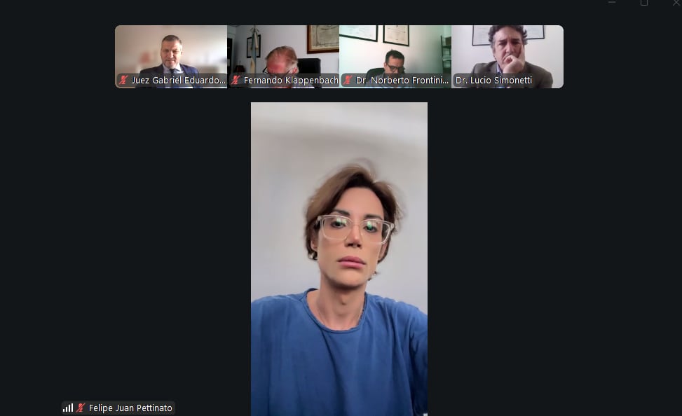 Felipe Pettinato durante el alegato de la querella