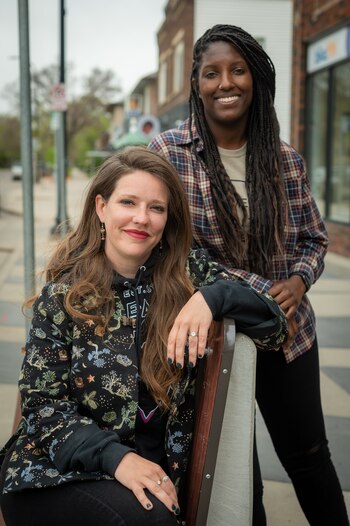 Sara Stamschror-Lott, left, the co-founder