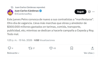 Con este mensaje en X,