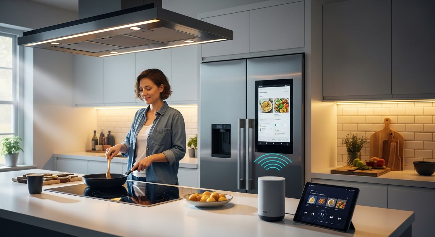 La domótica revoluciona la cocina moderna al integrar dispositivos inteligentes que facilitan y automatizan tareas cotidianas del hogar.(Imagen Ilustrativa Infobae)