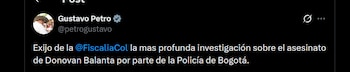 Gustavo Petro - crédito @petrogustavo/X
