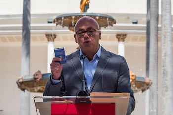 El presidente de la Asamblea Nacional chavista, Jorge Rodríguez