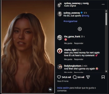 Sydney Sweeney señaló en su comercial la forma en la que algunos hombres apuestan sobre ella.