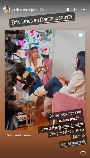 Gisela Valcárcel celebra la entrevista