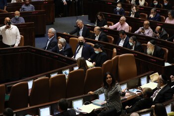 Votación en el Parlamento israelí,