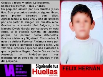 El pequeño fue identificado 20