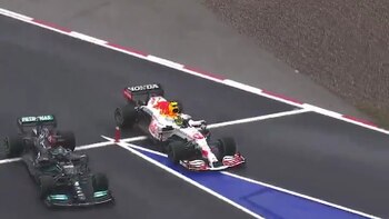 El momento en que Checo