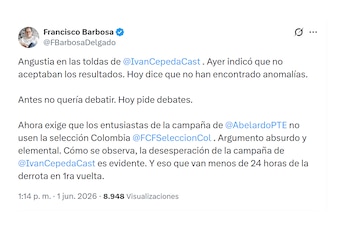 Exfiscal Francisco Barbosa habló de la campaña de Iván Cepeda
