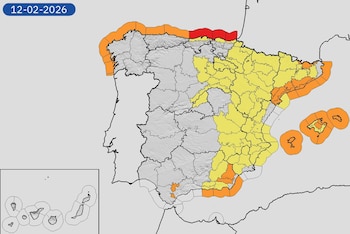 Mapa de alertas meteorológicas para