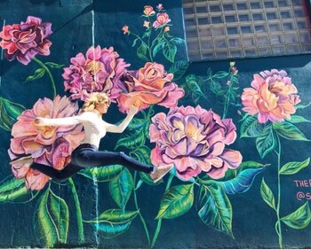 La bailarina se divirtió en