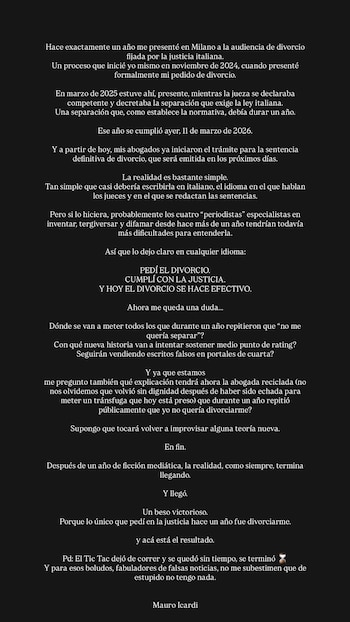 El extenso comunicado que hizo