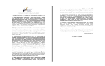 El comunicado de la Conferencia