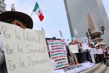 Los manifestantes en contra de