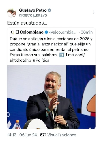 Gustavo Petro le respondió a Iván Duque