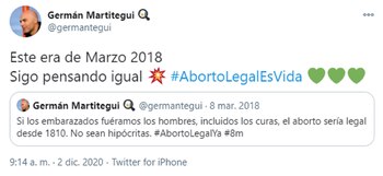 El tuit de Germán Martitegui