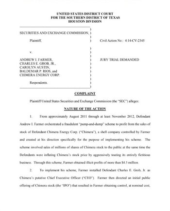 Acusación contra Baldemar Pérez Ríos