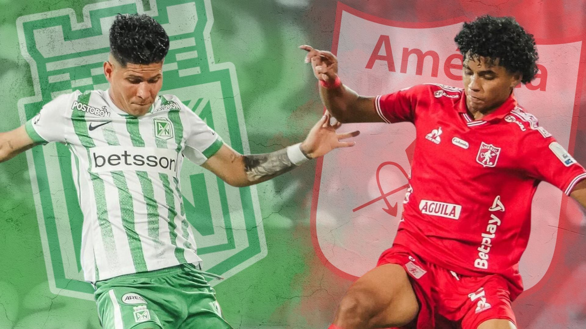 Atlético Nacional enfrenta a América de Cali en el Pascual Guerrero con la obligación de ganar para seguir soñando con la final de la Liga BetPlay II-2025 - crédito Montaje Johan Largo/Infobae
