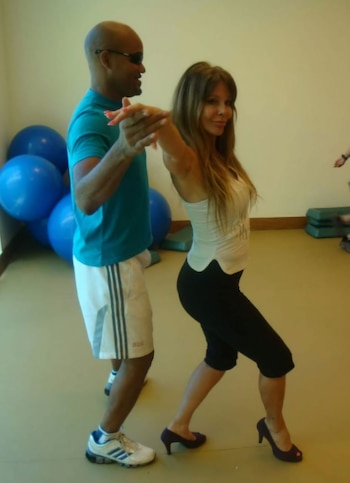 Rodríguez en clase con Graciela