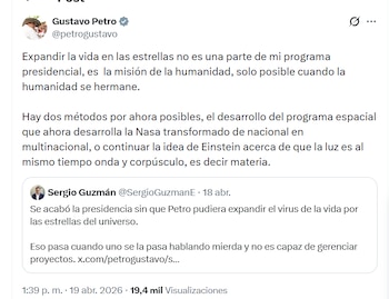 Petro explicó que el término “virus” tiene un sentido simbólico y no hace parte de su plan de Gobierno - crédito @petrogustavo/X