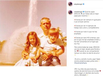 El mensaje de Natalia Denegri